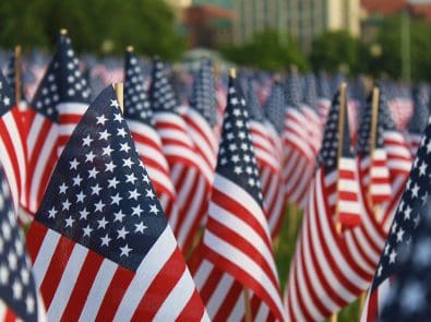 American flags